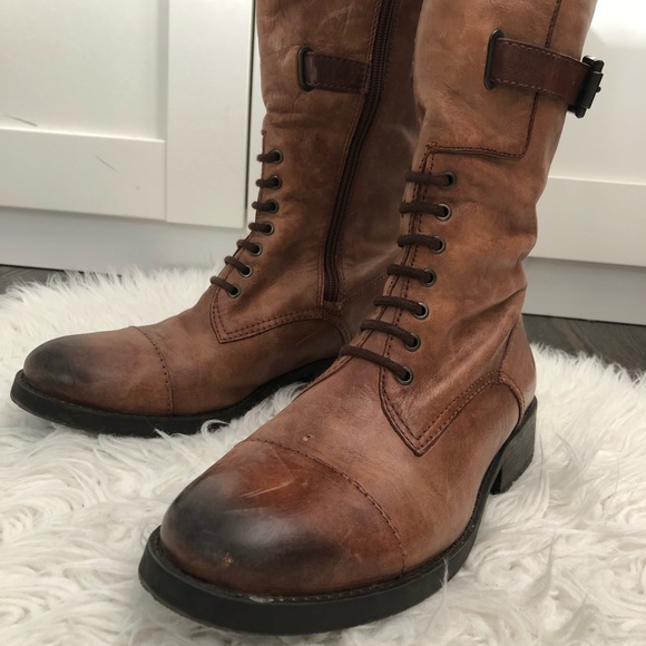 ❤️ VINCE CAMUTO RIDING buckle boots- brown size 7 - Picture 2 of 8